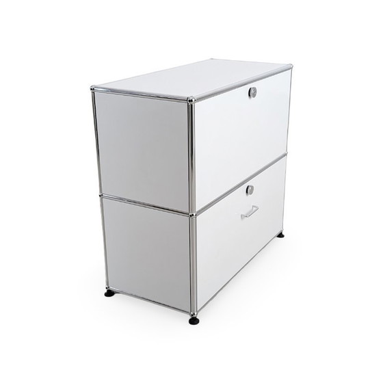 Image 1 of Originele USM Haller ladekast, Fritz Haller witte kast/dressoir