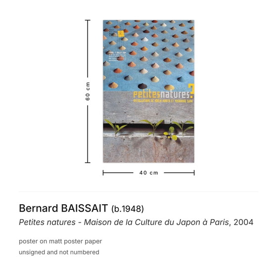 Image 1 of Plakat von Bernard BAISSAIT Petites Natures – Maison de la Culture du Japan in Paris