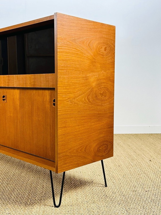 Image 1 of Enfilade haute vintage scandinave en teck, 1960