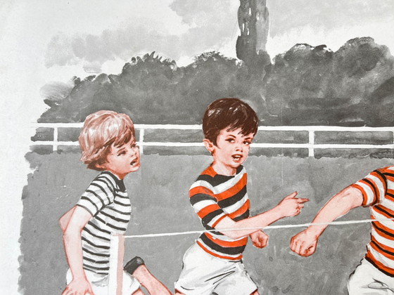 Old French school poster MDI, 1970: Dog, cat / School run – Art Prints, Vintage (photo 4 of 12)
