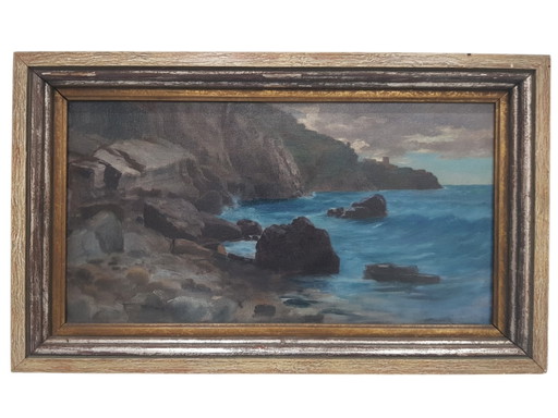 George Hoesslin, Cove, Öl auf Leinwand, 1890er-1910er Jahre