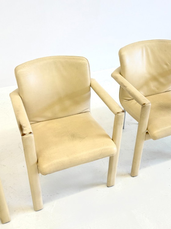 Image 1 of Set of 4 vintage Leolux Cachucha dining chairs