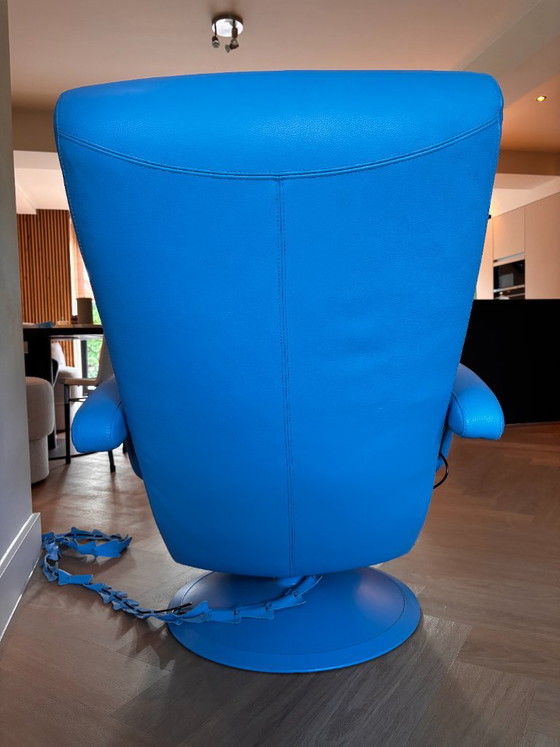 Leolux Helical poltrona relax elettrica | pelle blu | design – Poltrone relax (photo 22 of 22)