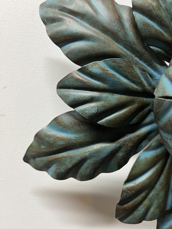 Image 1 of Lampe de plafond/applique murale vintage Fleur italienne Masca