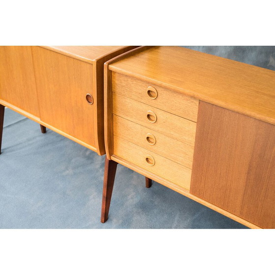 Image 1 of Vintage Rival teak wall unit by John Texmon for Blindheim Møbelfabrikk, Norway 1960