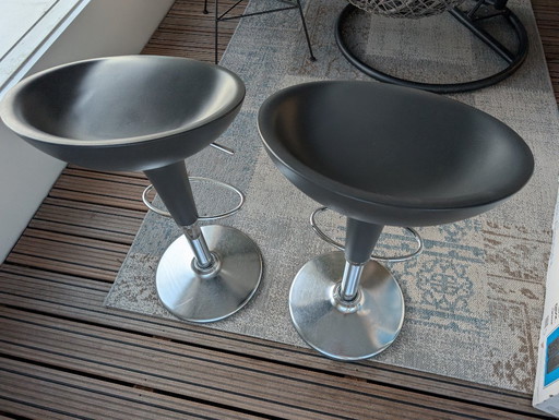 2 Magis Bombo Stool Bar Stools Gray/Anthracite
