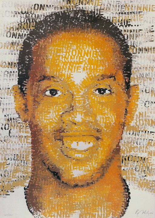 Britz, Chris - Ronnie (Ronaldinho) - Handsigned - Offset lithograph