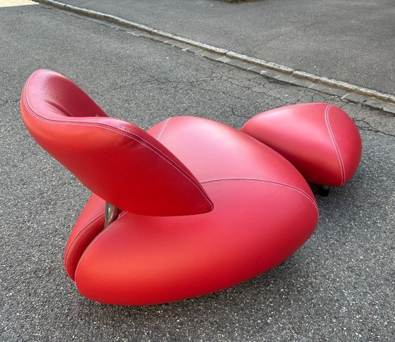 Image 1 of Prachtige nieuwstaat Leolux Pallone & hocker