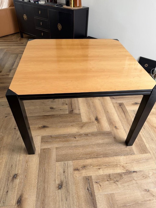 Design uitschuiftafel TS 7002 “Wing” – Peter Schreuder (Dutch design eettafel, model TS 7002 “Wing” Hennie de Jong