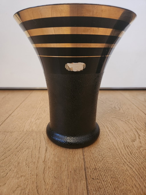 Beautiful set of Art Deco / Mid-Century vases – Paul Heller for Glasfabriek Boom (Belgium) – 1940s/50s