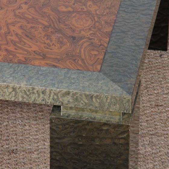 Image 1 of Coffee table in burl wood by Jean-Charles Liviani, 1980