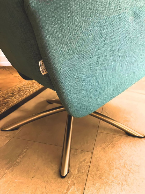 2 Hjort Knudsen Sessel + Fußhocker – Drehstühle, Textile (photo 8 of 8)