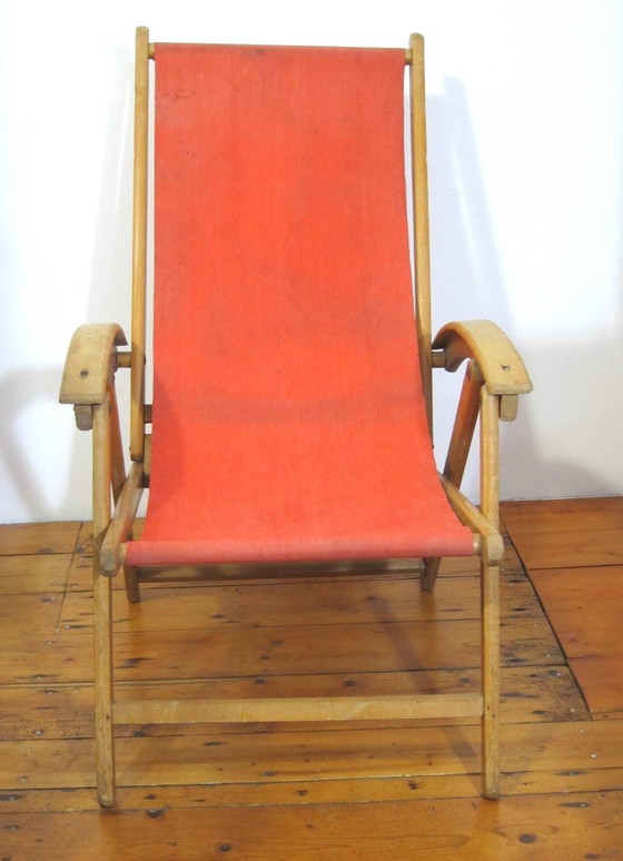 Image 1 of Chaise de jardin pliante vintage des années 1940