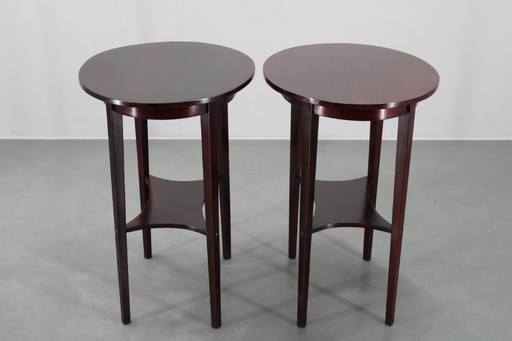 1930s Pair of Restored Thonet Side Tables No. 206, Czechoslovakia