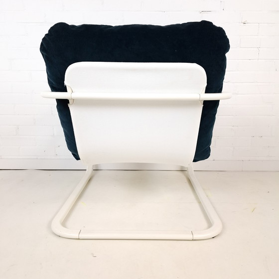 Image 1 of Poltrona vintage Ikea Rörberg, anni '90, metallo bianco, blu