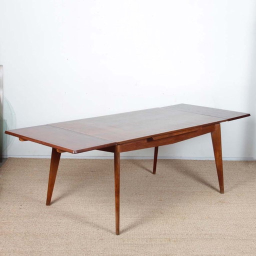 Extendable rectangular dining table from the 1950s