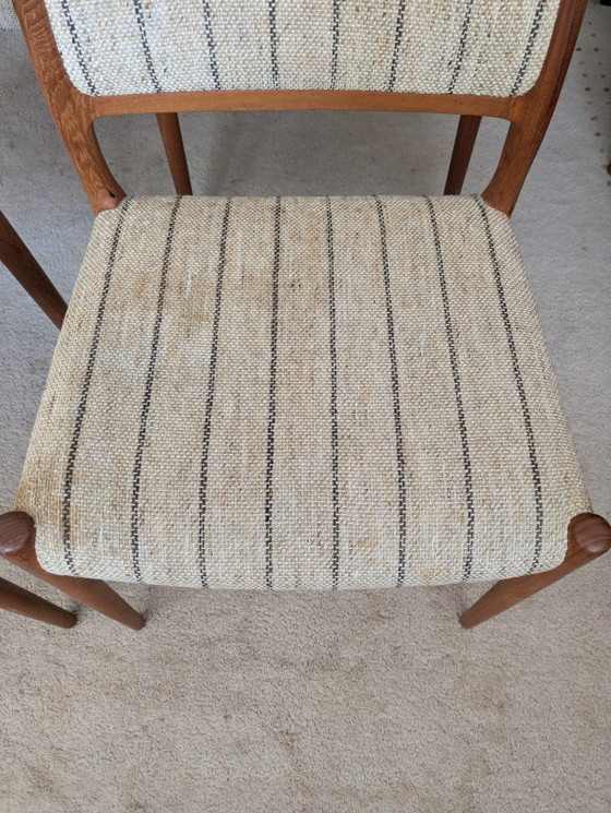 Image 1 of Vintage set van 4 Deense eetkamerstoelen, Niels Otto Møller, model 80