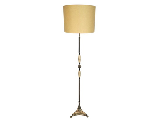 Image 1 of Hollywood Regency style - onyx - floor lamp - Mid-Century Modern