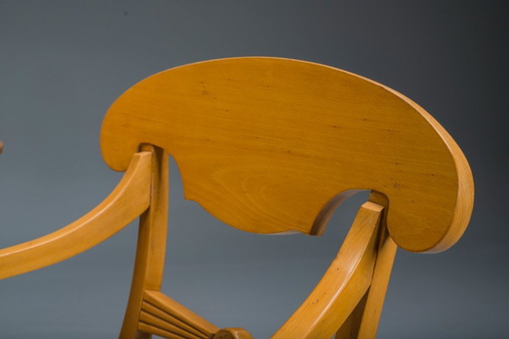 Image 1 of Biedermeier Frisiertisch und Sessel aus Wolkenstein, Italien, 2er-Set