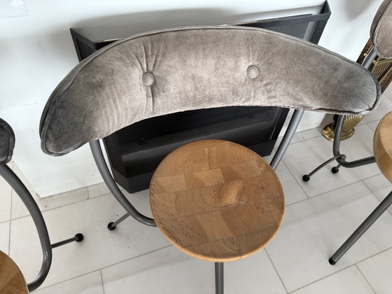 Image 1 of 6 rare sedie da pranzo postmoderne – di Rob Eckhardt (anni '80)