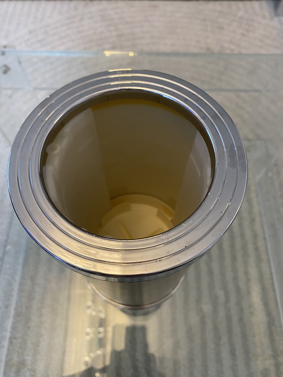 Image 1 of Refrigeratore vintage anni '80 in oro in stile Hollywood Regency