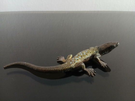 Image 1 of Franz Xavier Bergmann (1861-19360), bronzen salamander