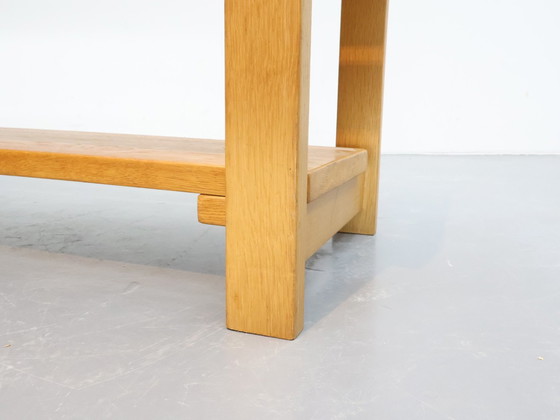 Image 1 of Vintage Lattenbank Eikenhout Handgemaakt