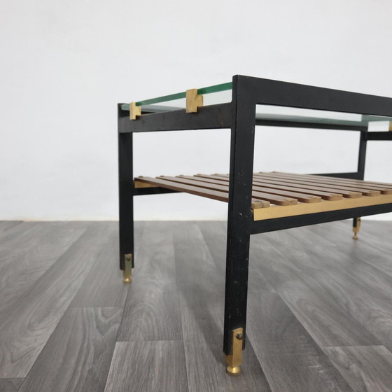 Image 1 of Sant'Ambrogio & De Berti houten salontafel uit de jaren 60, modern design