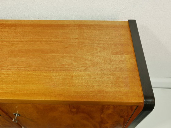 Image 1 of Vintage dressoir uit de jaren 60, 180 cm, midden-eeuwse stijl, laag dressoir, ladekast, Duitsland