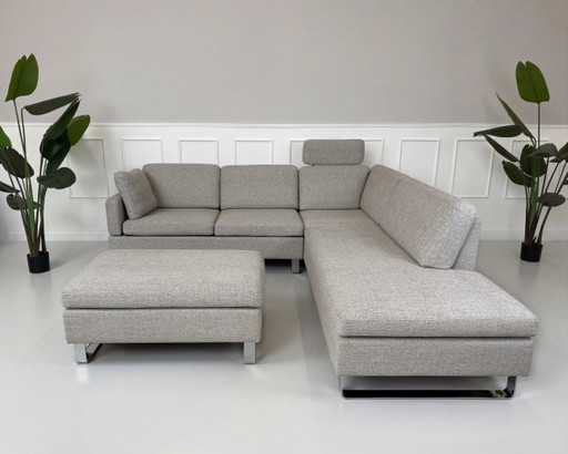 Brühl Alba Designer Sofa Couch Grau Stoff Ausstellungsstück