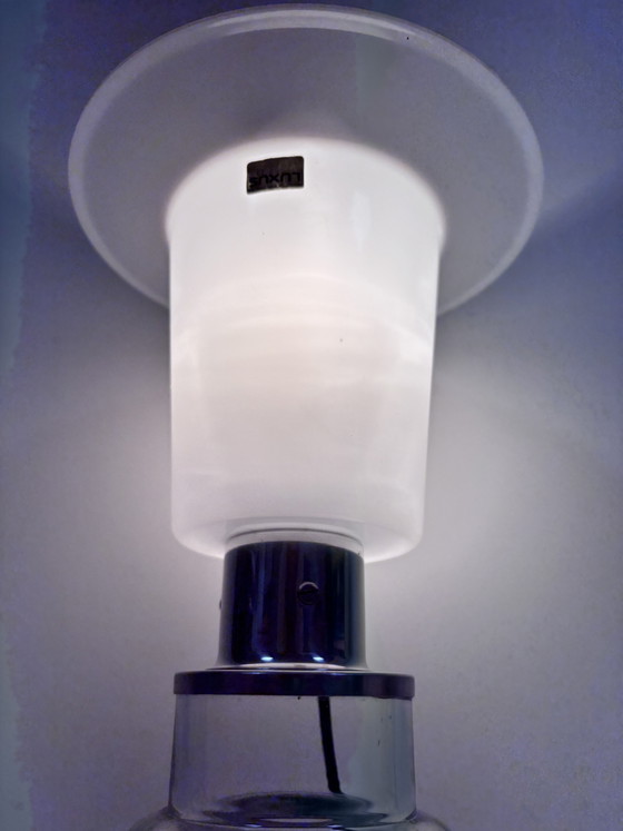Exclusive Lamp Uno & Östen Kristiansson for Luxus (Sweden) – Table lamps, Glass, Chrome (photo 10 of 15)