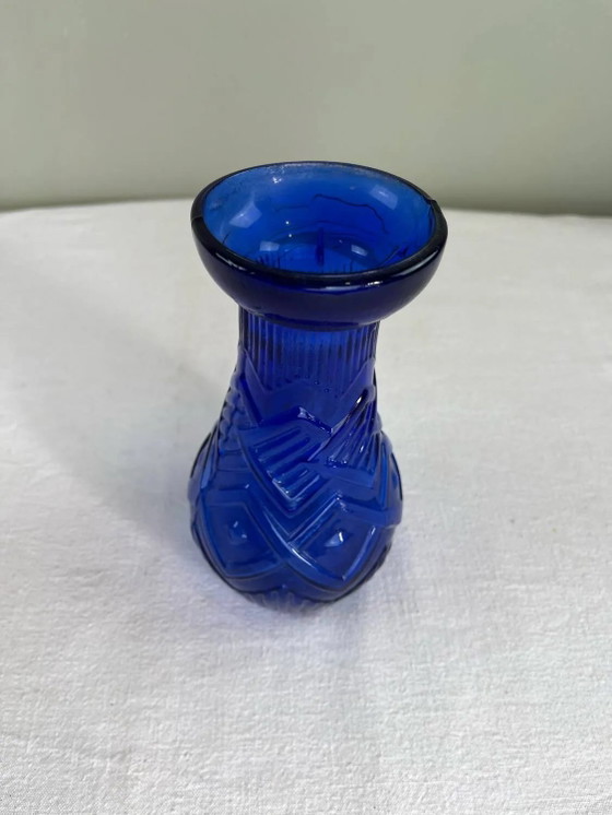 Vaso Art Déco blu cobalto – Vasi, Crystal, Glass, Art Deco (photo 3 of 7)