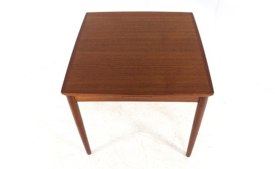 Image 1 of Compact Poul Hundevad for Hundevad & Co extendable dining table vintage