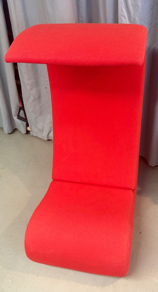 Rode Amoebe loungestoel met hoge rugleuning, ontworpen door Verner Panton voor Vitra. – loveseats, Other