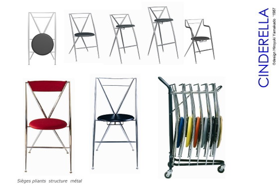 Image 1 of Paire de chaises pliantes Cinderalla de Yamakato, années 80