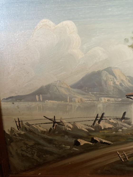 Paesaggio italiano Antonio Ponticelli olio su tela – Arte, Legno (photo 7 of 9)