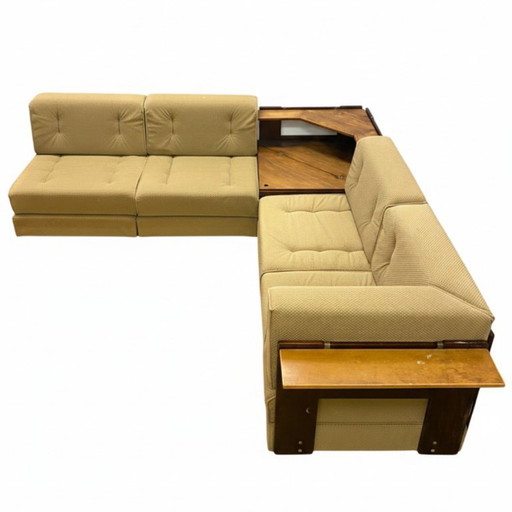 Sofá esquinero Mid-Century de Dřevotvar, diseño checo de los años 60 y 70