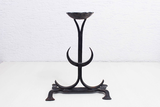 Bougeoir brutaliste en fer 1950