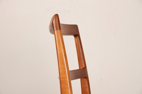 Image 1 of Set van 4 Deense stoelen van teakhout en leer, model 430, van Arne Vodder voor Sibast, 1960.