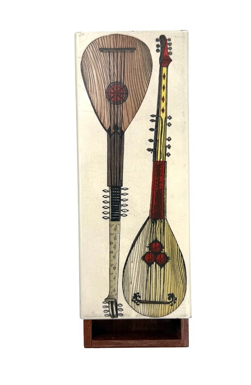 Piero Fornasetti, mandolines sigaren Doos, Milaan Italië, ca. 1960