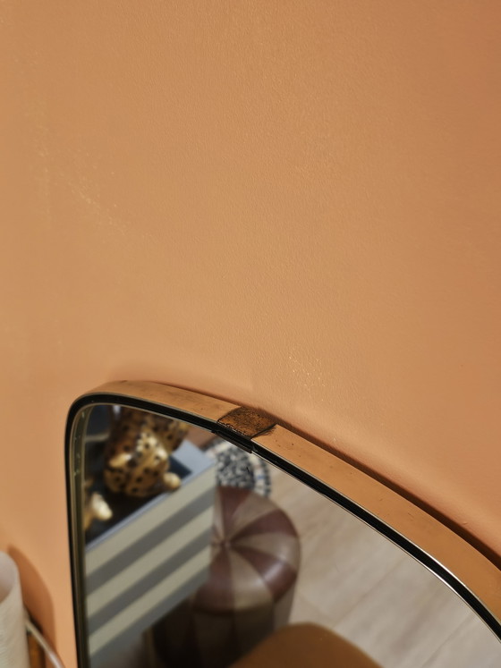 Vintage Organic Mirror Wall Mirror Brass – Glass (photo 7 of 7)