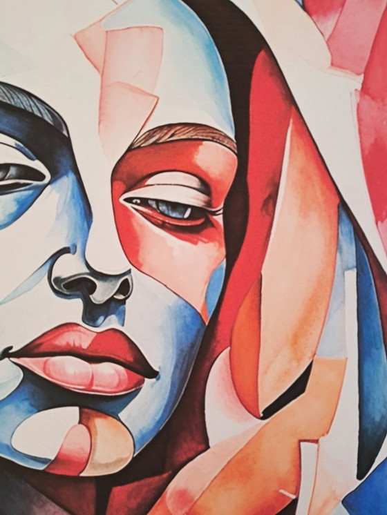 Image 1 of GONGAS – Feuer und Wasser – Gerahmte Künstlerlithografie