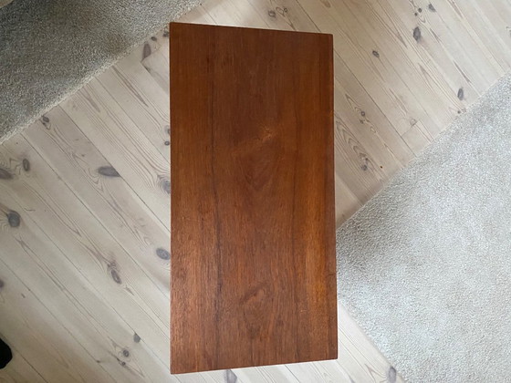 Original Danish 1960s Teak Side Table, Mid-Century Modern, Wood, Brown, Mid Century Modern (photo 4 of 5)