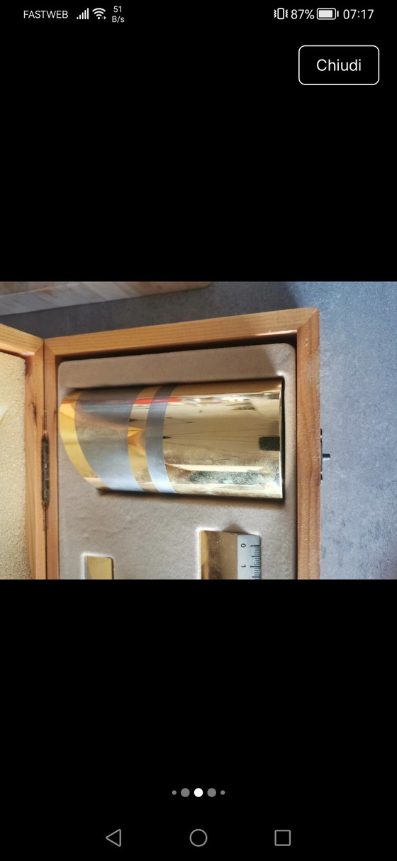 Image 1 of Set da ufficio Placcato Oro 22 kt vintage anni 80