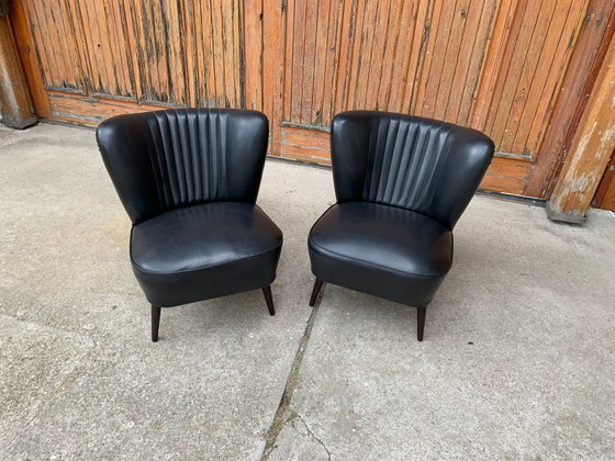 Set of Mid-Century Sky Black Cocktail Chairs, 1950s – Armchairs, Mid Century Modern (photo 4 of 5)