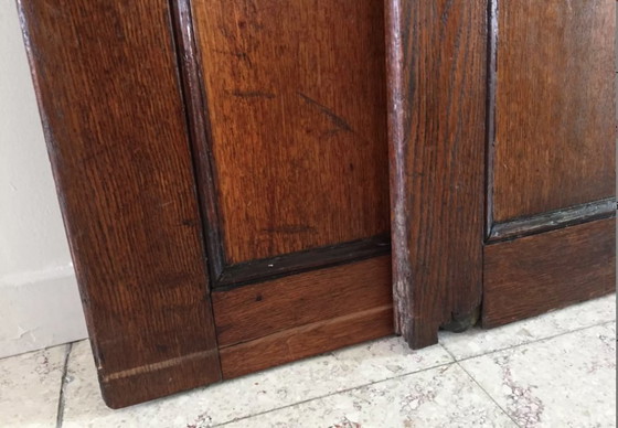 Image 1 of Pair of Vintage Oak Sliding Doors France