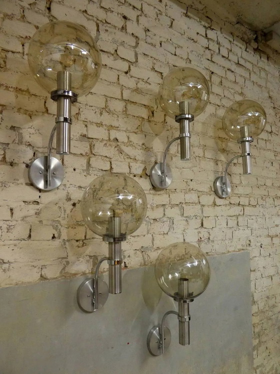 applique murale chrome & verre fumé, 1970 – Appliques murales, Design (photo 6 of 10)
