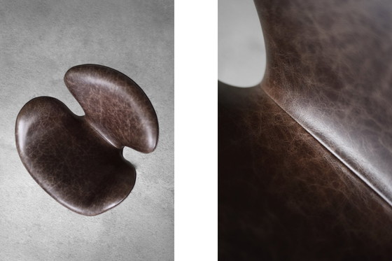Image 1 of Mid-Century Danish Modern Brown Leather Swan Chair by Arne Jacobsen for Fritz Hansen, 1958