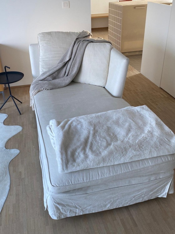 Mooie Chaise Longue / Dormeuse – Chaises longue, Wood, Cotton (photo 3 of 5)