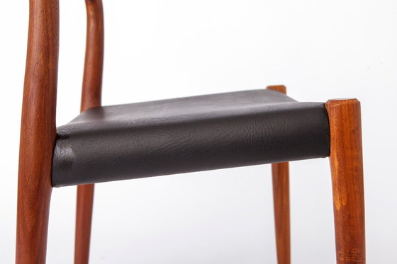 Image 1 of Niels Otto Møller Model 77 Chair, Danish Mid Century Teak Dining Chair 1956 Design, Vintage Moller Chair